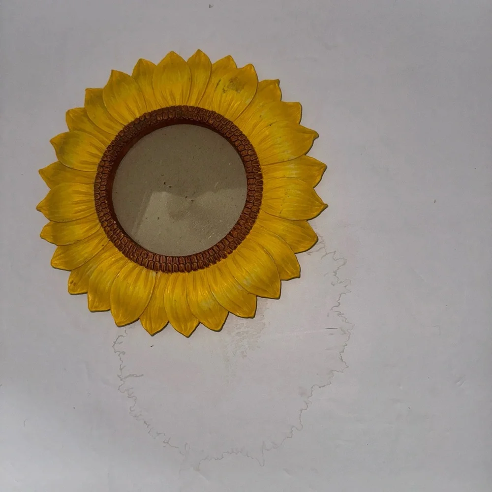 Russ Sunflower Mirror Yellow Brown Wall Decor